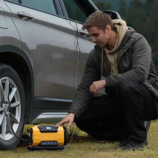 Gonfleur pneu voiture | CompactSafe - All in One