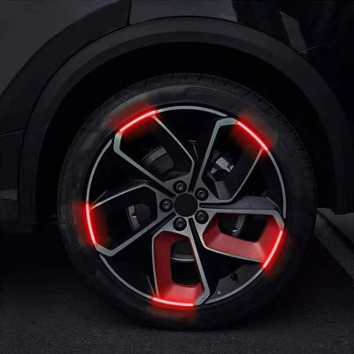 AUTOCOLLANT VOITURE - GlowWheel™ - Rouge - All in 1