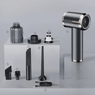 Aspirateur de voiture - CarWirelessVacuum™ - Gris - All in 1