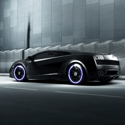 AUTOCOLLANT VOITURE - GlowWheel™ - Bleu - All in 1