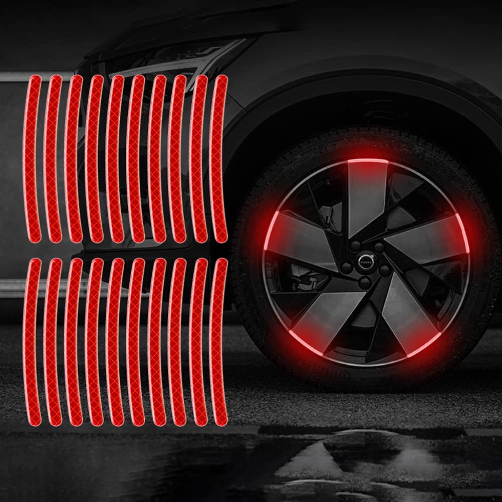 AUTOCOLLANT VOITURE - GlowWheel™ - Rouge - All in 1