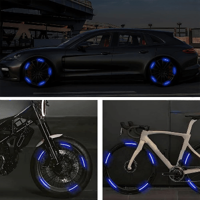 AUTOCOLLANT VOITURE - GlowWheel™ - Bleu - All in 1