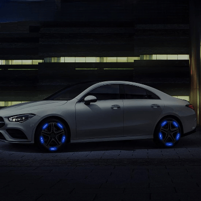 AUTOCOLLANT VOITURE - GlowWheel™ - Bleu - All in 1