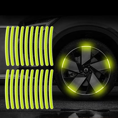 AUTOCOLLANT VOITURE - GlowWheel™ - Vert - All in 1
