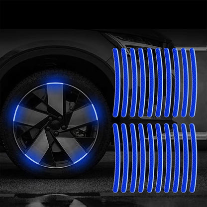AUTOCOLLANT VOITURE - GlowWheel™ - Bleu - All in 1
