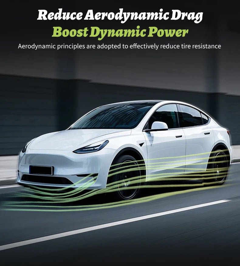 Tesla Model Y Wheel Covers - 19 Inch Storm Style Hubcaps (Set of 4) - All in One