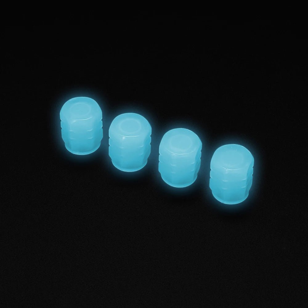 Luminous Tire Valve Caps Car Bicycle Motorcycle Wheel Hub Night Glow Decor Tire Dust - Proof Cover Universal Car Accessories - All in One