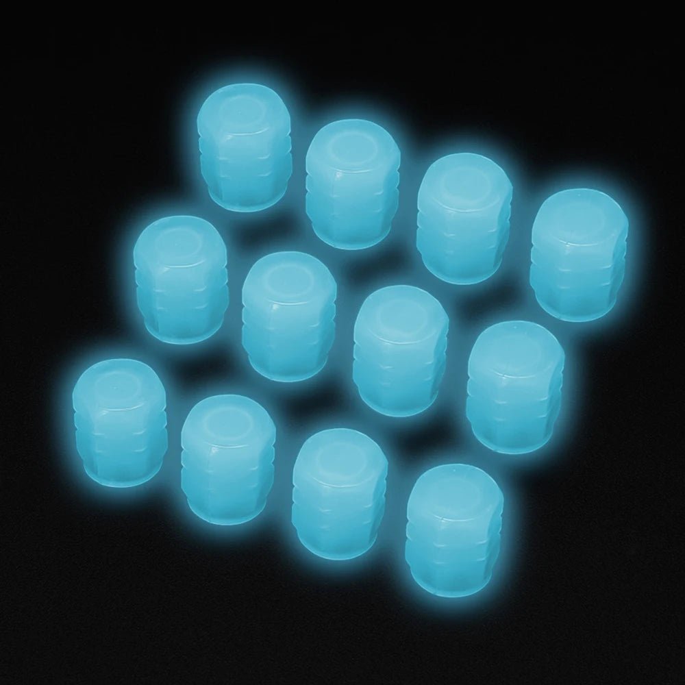 Luminous Tire Valve Caps Car Bicycle Motorcycle Wheel Hub Night Glow Decor Tire Dust - Proof Cover Universal Car Accessories - All in One