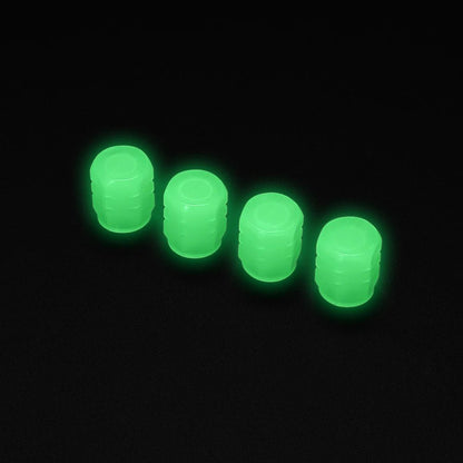 Luminous Tire Valve Caps Car Bicycle Motorcycle Wheel Hub Night Glow Decor Tire Dust - Proof Cover Universal Car Accessories - All in One