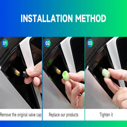 Luminous Tire Valve Caps Car Bicycle Motorcycle Wheel Hub Night Glow Decor Tire Dust - Proof Cover Universal Car Accessories - All in 1
