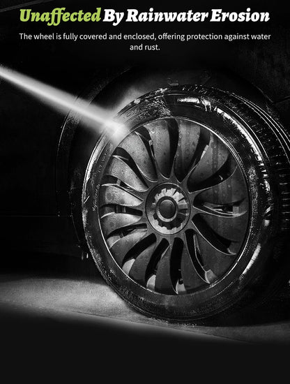 Tesla Model Y Wheel Covers - 19 Inch Storm Style Hubcaps (Set of 4) - All in One