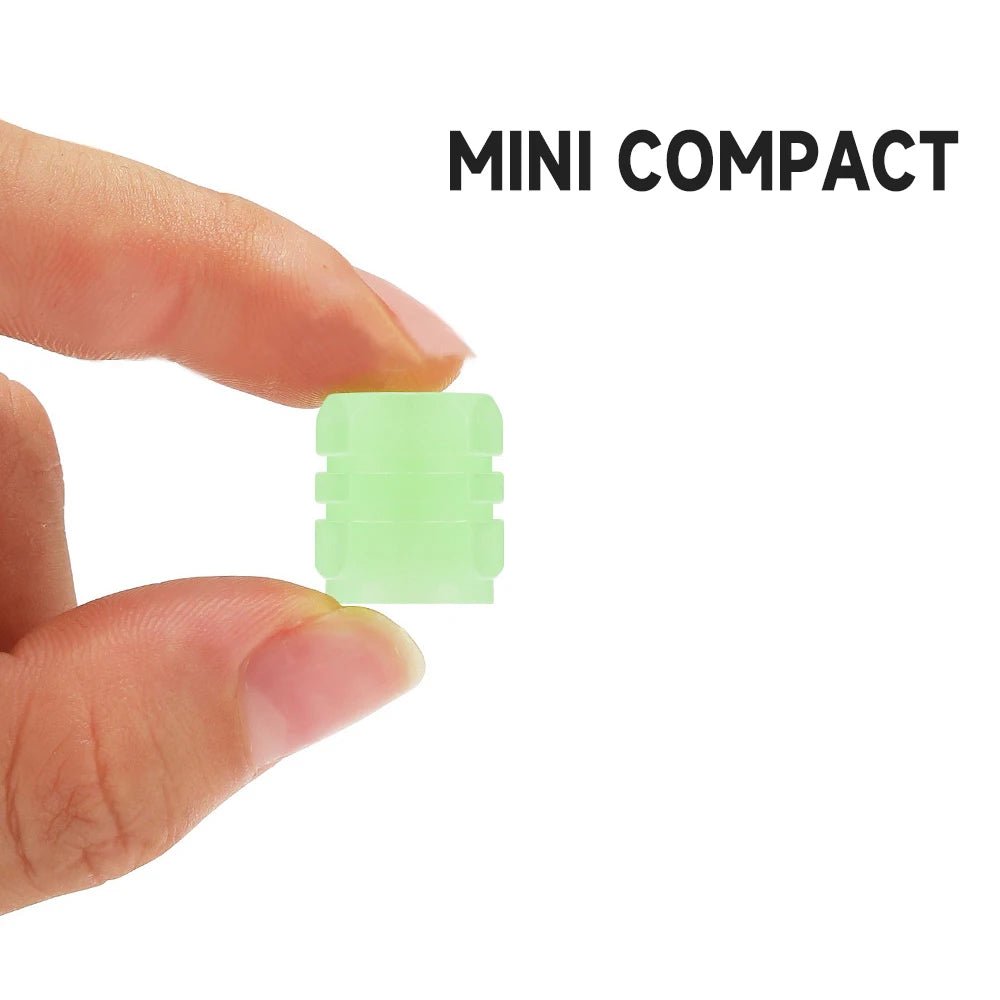 Luminous Tire Valve Caps Car Bicycle Motorcycle Wheel Hub Night Glow Decor Tire Dust - Proof Cover Universal Car Accessories - All in One