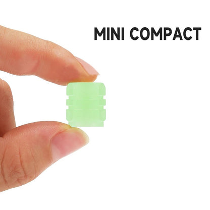 Luminous Tire Valve Caps Car Bicycle Motorcycle Wheel Hub Night Glow Decor Tire Dust - Proof Cover Universal Car Accessories - All in 1