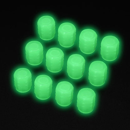 Luminous Tire Valve Caps Car Bicycle Motorcycle Wheel Hub Night Glow Decor Tire Dust - Proof Cover Universal Car Accessories - All in One