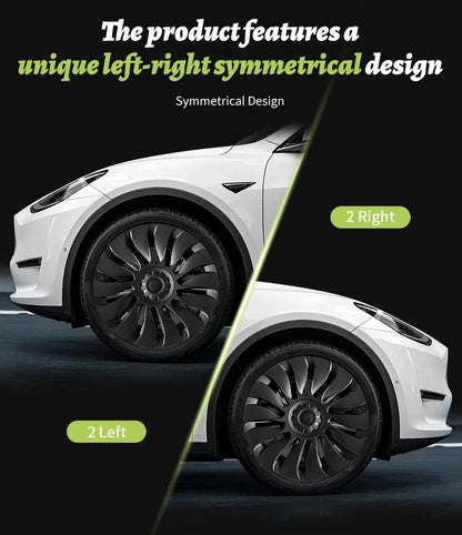 4PCS Design for TESLA Model Y 2020 - 2024 Vehicle Full Coverage Storm Wheel Cover Cap 19 Inches Wheel Hubcap Automobile Accessorie - All in 1