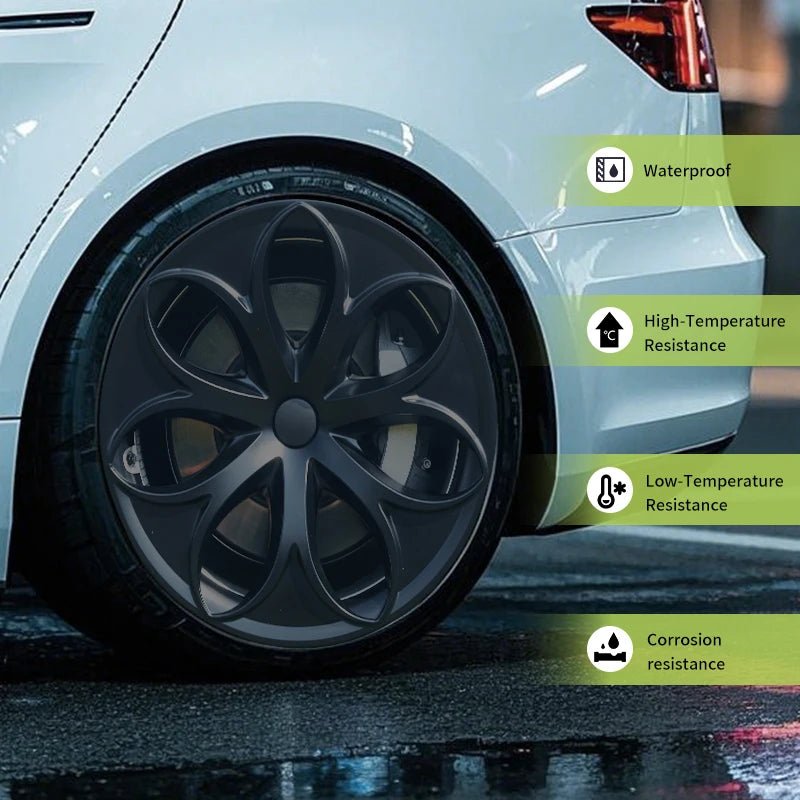 4PCS Design for TESLA Model Y 2020 - 2024 Vehicle Full Coverage Storm Wheel Cover Cap 19 Inches Wheel Hubcap Automobile Accessorie - All in 1