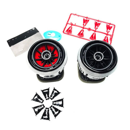 4pcs Interior Front Dashboard Air Condition Cover For Audi A3 S3 rs3 8V 2013 2014 2015 2016 Air Vent Outlet Replacement - All in One