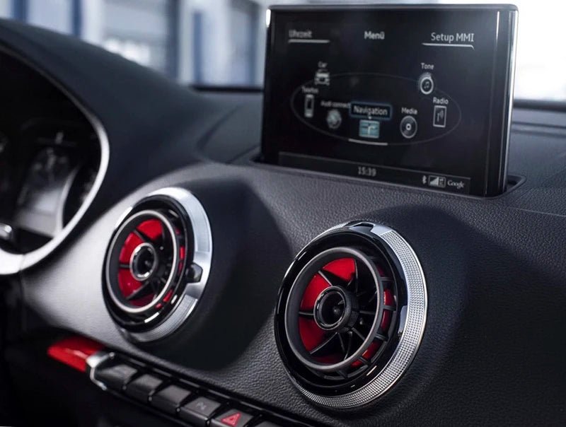 4pcs Interior Front Dashboard Air Condition Cover For Audi A3 S3 rs3 8V 2013 2014 2015 2016 Air Vent Outlet Replacement - All in One