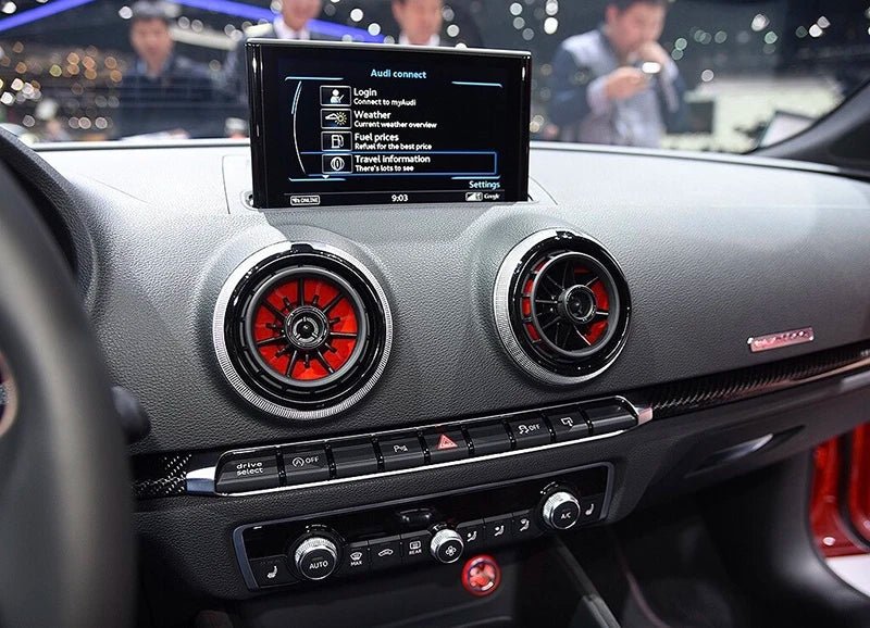 4pcs Interior Front Dashboard Air Condition Cover For Audi A3 S3 rs3 8V 2013 2014 2015 2016 Air Vent Outlet Replacement - All in One