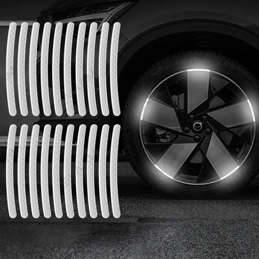 AUTOCOLLANT VOITURE - GlowWheel™ - Blanc - All in 1