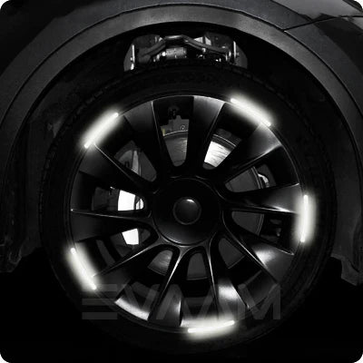 AUTOCOLLANT VOITURE - GlowWheel™ - Blanc - All in 1
