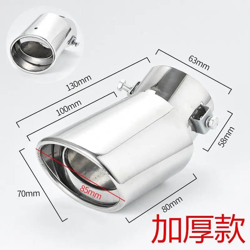 Automobile tailpipe tailpipe general exhaust stainless steel exhaust hood exhaust cylinder sound tail muffler modification - All in 1