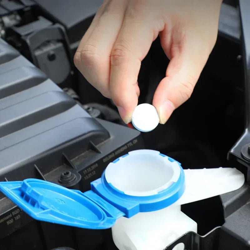 Car Windshield Glass Concentrated Washer Tablets Car Effervescent Washer Fluid Wiper Glass Solid Cleaning Tablets for Car Window - All in One
