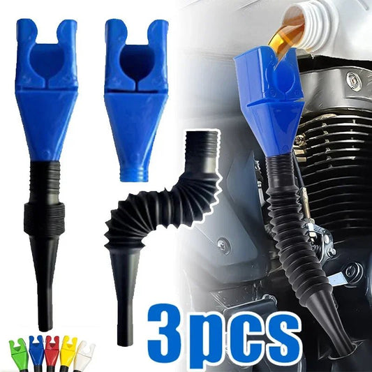 Car Motorcycle Refueling Funnel Gasoline Foldable Engine Oil Funnel Tool Plastic Funnel Refueling Tool Auto Accessories 1 - 3pcs - All in One