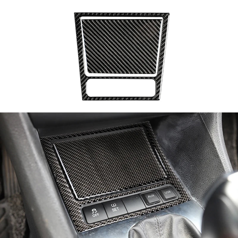 For VW Golf 6 MK6 Car Carbon Fiber Center Control Panel Air Vent Gear Shift Frame Headlight Switch Ashtray Box Cover Inner Trim - All in 1