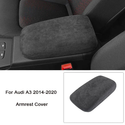 For Audi A3 A3L S3 2014 2015 2016 2017 2018 2019 2020 Alcantara Overlay Cover Car Gearshift Panel Armrest Box Frame Shell - All in One