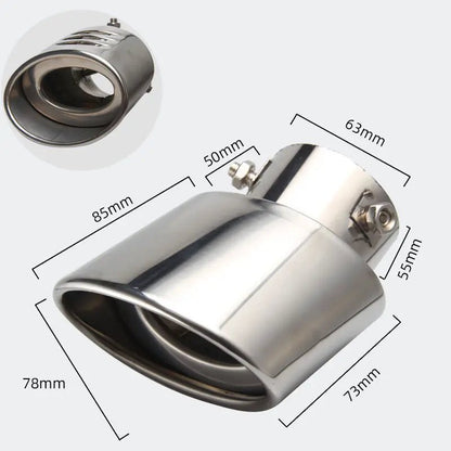 Automobile tailpipe tailpipe general exhaust stainless steel exhaust hood exhaust cylinder sound tail muffler modification - All in 1