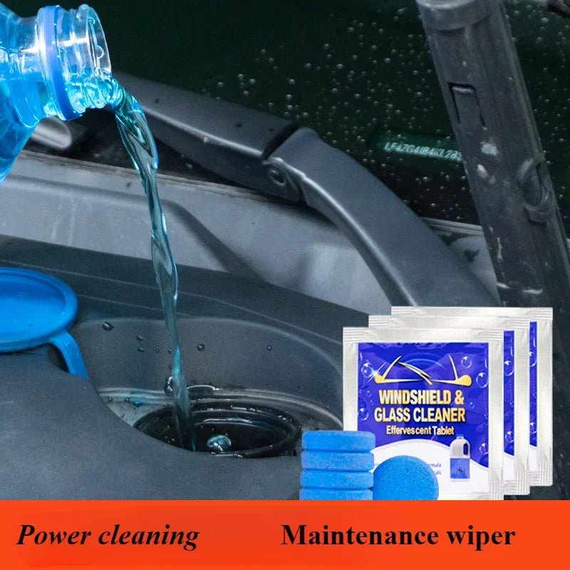 Car Windshield Glass Concentrated Washer Tablets Car Effervescent Washer Fluid Wiper Glass Solid Cleaning Tablets for Car Window - All in One