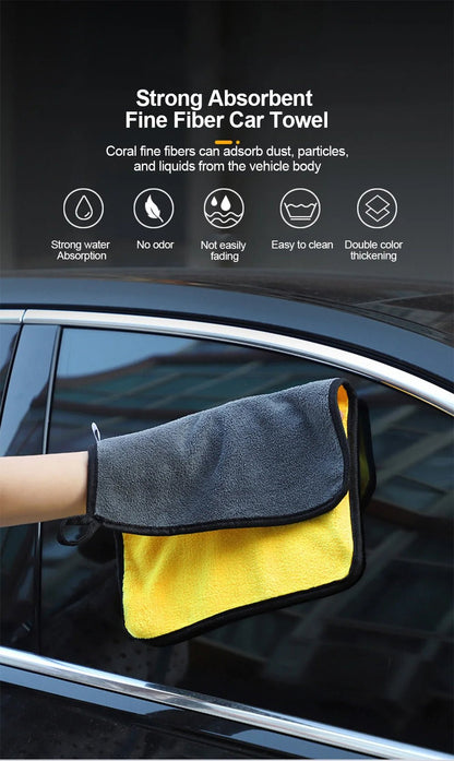 Microfiber Towel Car Microfiber Cloth Wash Towel Microfiber Cleaning Cloth Car Wash Drying Towel Auto Detailing - All in One