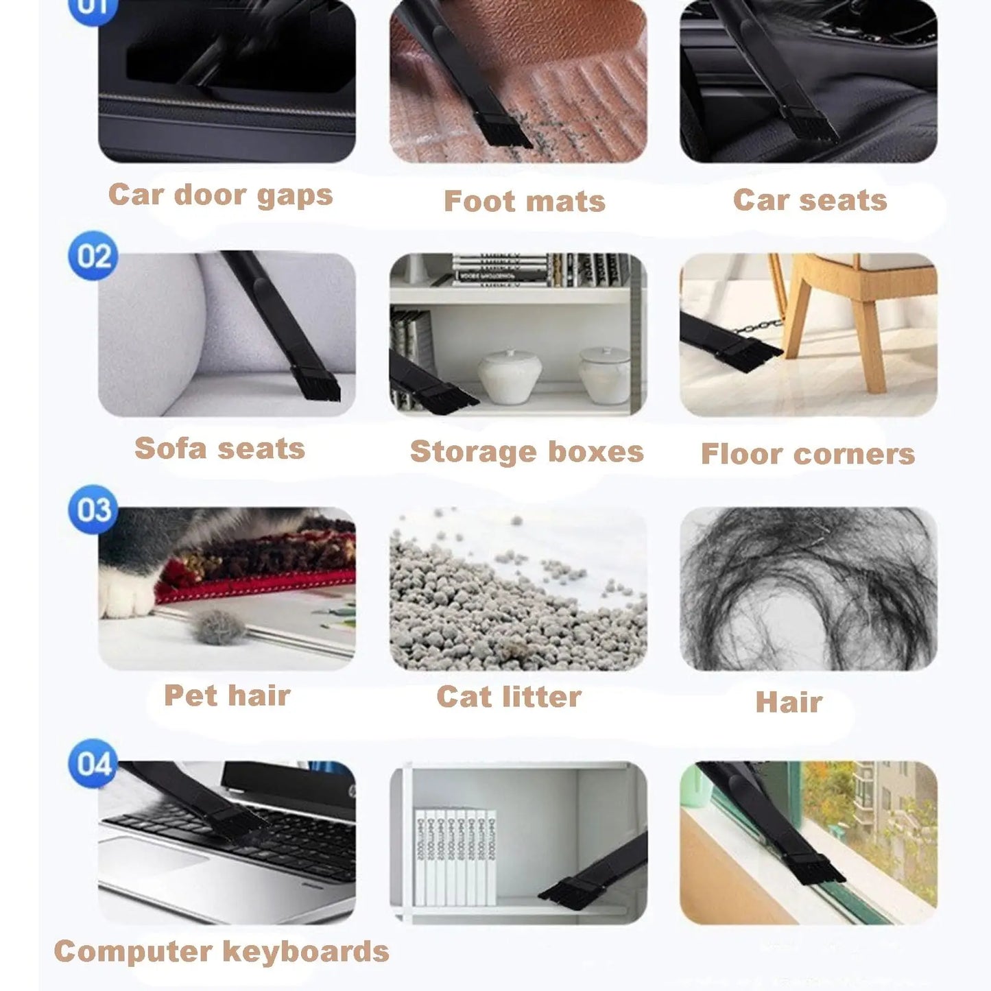 1Pcs Cordless Vacuum Cleaner for Home and Car, 120 Watt Powerful Suction Cordless Handheld Car Vacuum Cleaner, Black - All in One