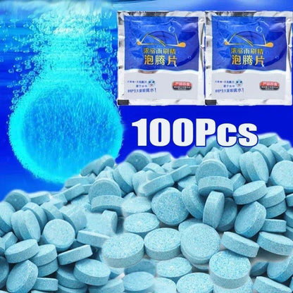 Car Windshield Glass Concentrated Washer Tablets Car Effervescent Washer Fluid Wiper Glass Solid Cleaning Tablets for Car Window - All in One