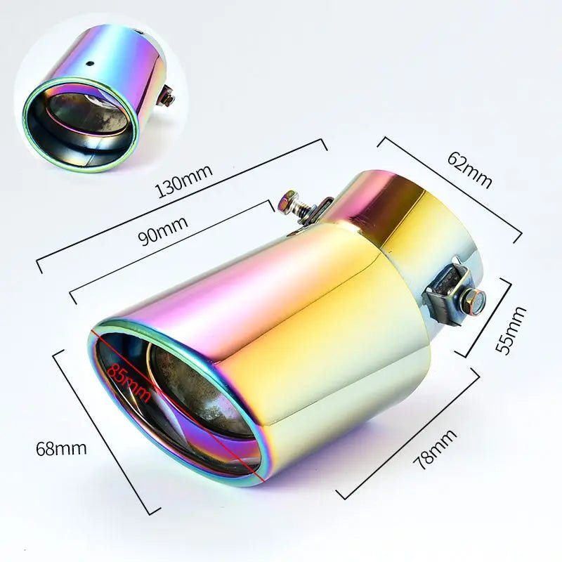 Automobile tailpipe tailpipe general exhaust stainless steel exhaust hood exhaust cylinder sound tail muffler modification - All in 1