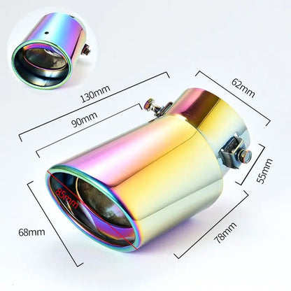 Automobile tailpipe tailpipe general exhaust stainless steel exhaust hood exhaust cylinder sound tail muffler modification - All in 1