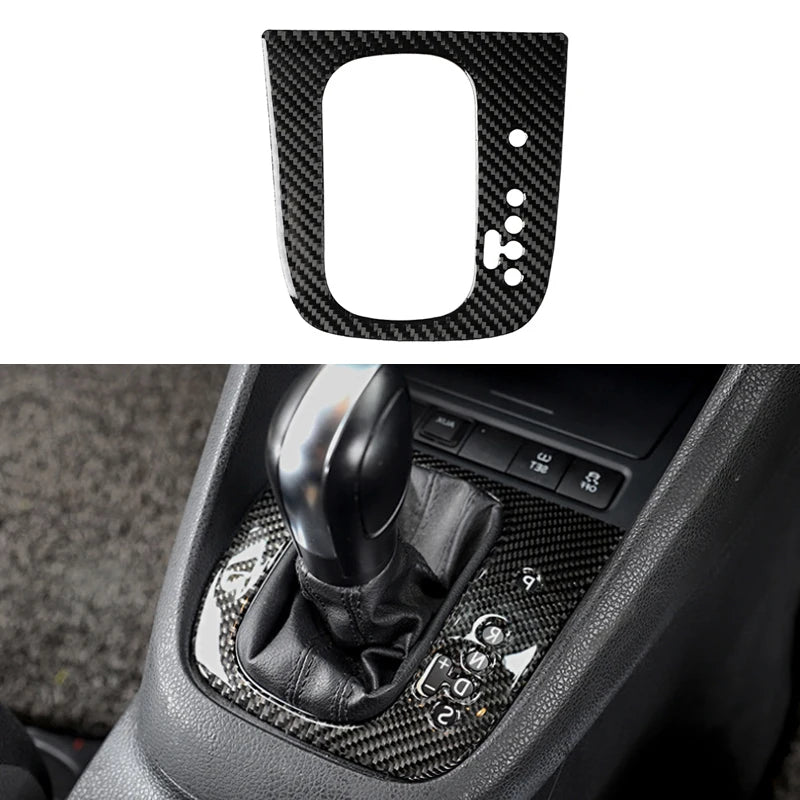For VW Golf 6 MK6 Car Carbon Fiber Center Control Panel Air Vent Gear Shift Frame Headlight Switch Ashtray Box Cover Inner Trim - All in One