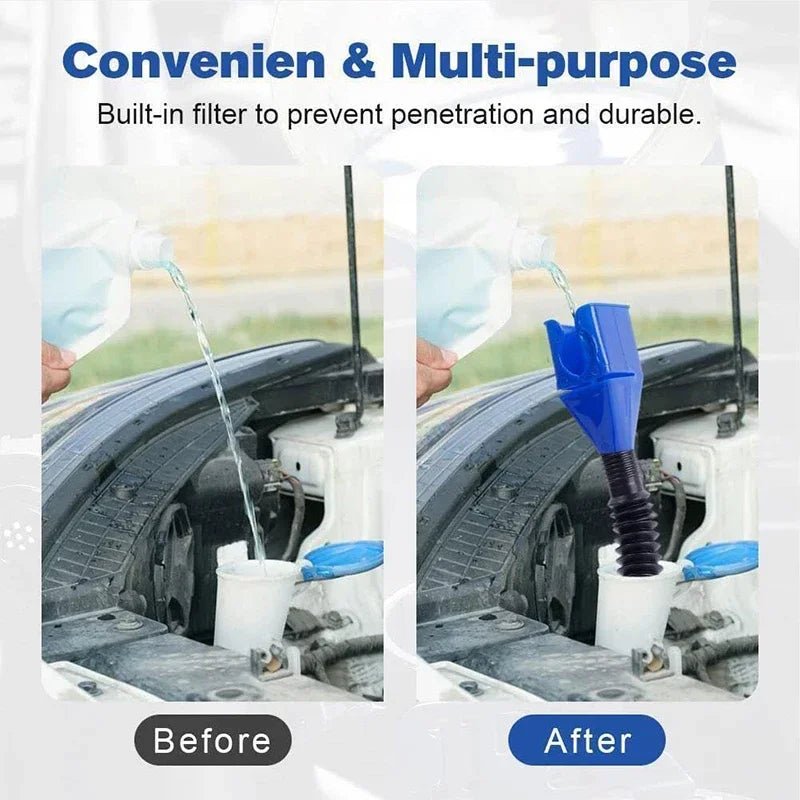 Car Motorcycle Refueling Funnel Gasoline Foldable Engine Oil Funnel Tool Plastic Funnel Refueling Tool Auto Accessories 1 - 3pcs - All in One