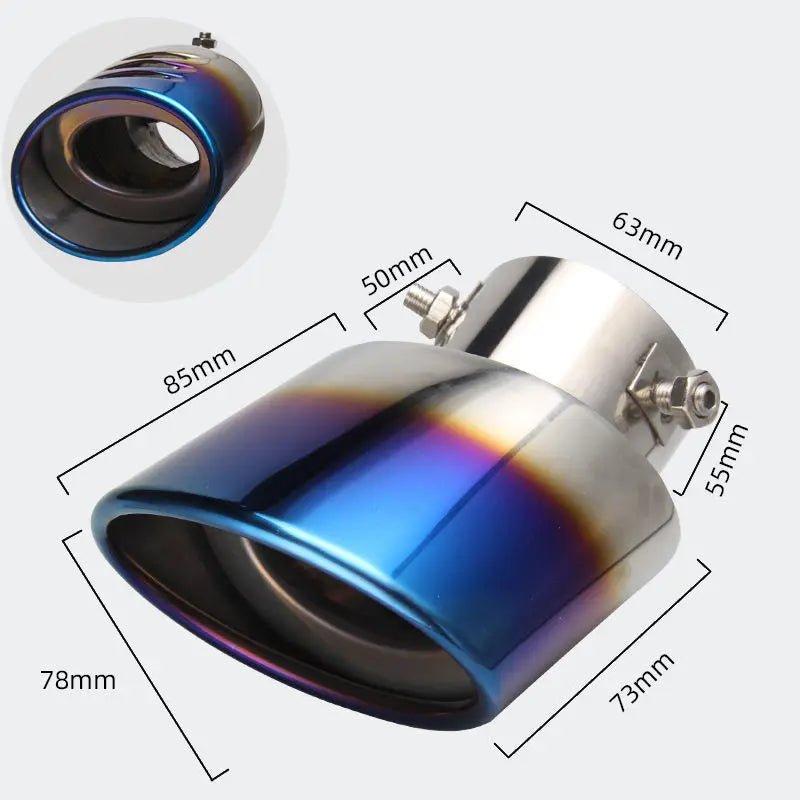 Automobile tailpipe tailpipe general exhaust stainless steel exhaust hood exhaust cylinder sound tail muffler modification - All in One