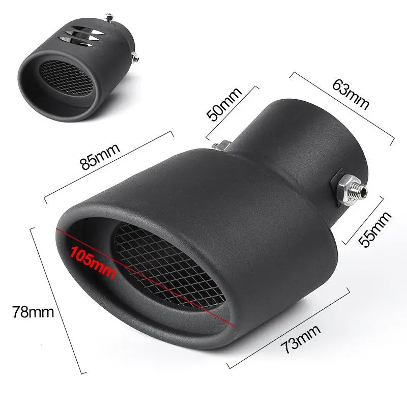 Automobile tailpipe tailpipe general exhaust stainless steel exhaust hood exhaust cylinder sound tail muffler modification - All in One