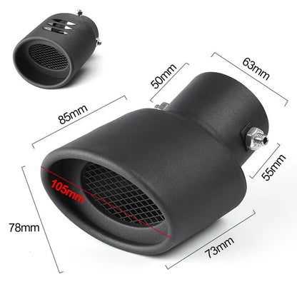 Automobile tailpipe tailpipe general exhaust stainless steel exhaust hood exhaust cylinder sound tail muffler modification - All in One