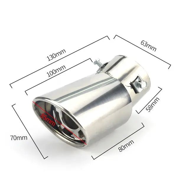 Automobile tailpipe tailpipe general exhaust stainless steel exhaust hood exhaust cylinder sound tail muffler modification - All in 1