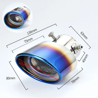 Automobile tailpipe tailpipe general exhaust stainless steel exhaust hood exhaust cylinder sound tail muffler modification - All in 1