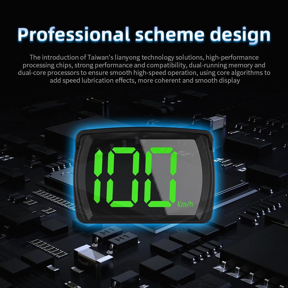 P1 Digital HUD Car Head Up Display On Board Computer Clock Slope Meter GPS Speedometer OBD2 Diagnostic Tools Instrument Cluster - All in One