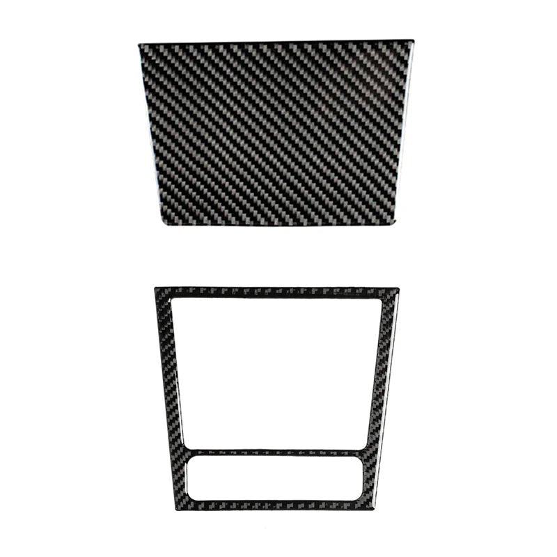 For VW Golf 6 MK6 Car Carbon Fiber Center Control Panel Air Vent Gear Shift Frame Headlight Switch Ashtray Box Cover Inner Trim - All in 1