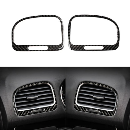 For VW Golf 6 MK6 Car Carbon Fiber Center Control Panel Air Vent Gear Shift Frame Headlight Switch Ashtray Box Cover Inner Trim - All in 1