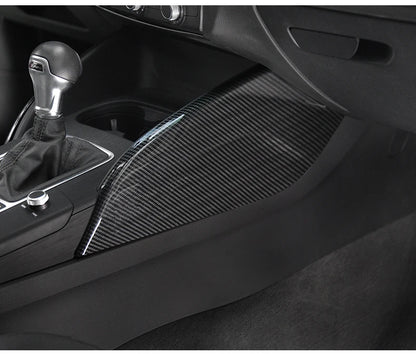 For Audi A3 2014 - 2020 Carbon Fibre Interior Decorative Mouldings Gear Lever Collar Console Dashboard Armrest Cover Pad Shell - All in One