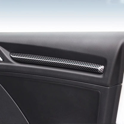 For Audi A3 2014 - 2020 Carbon Fibre Interior Decorative Mouldings Gear Lever Collar Console Dashboard Armrest Cover Pad Shell - All in 1
