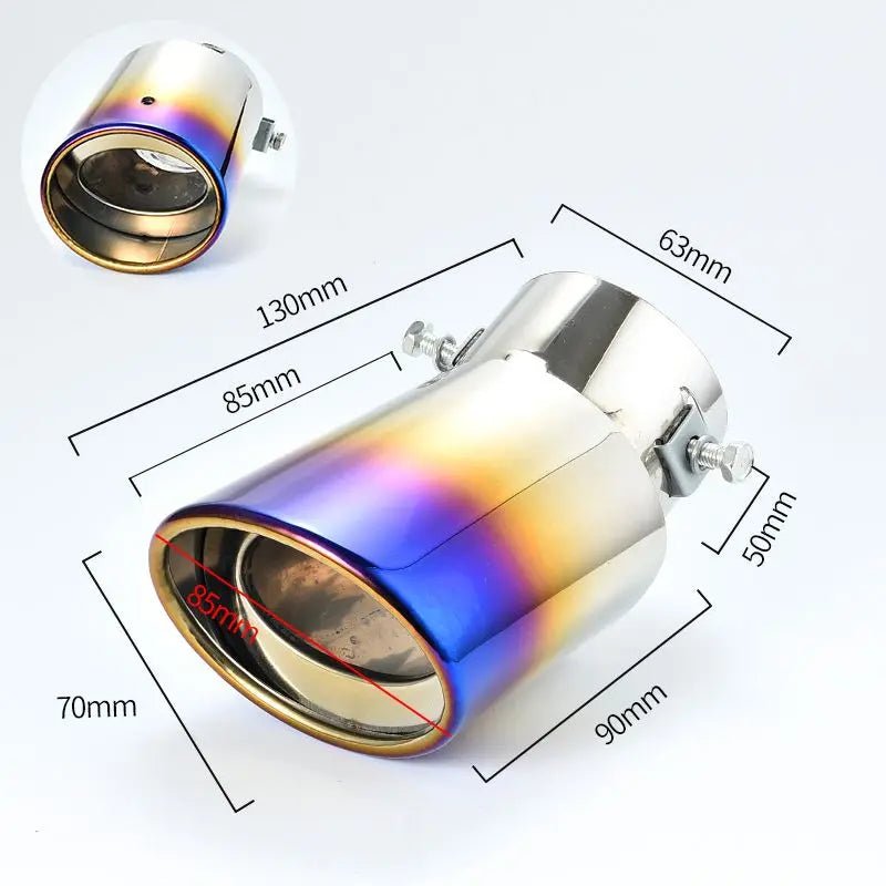 Automobile tailpipe tailpipe general exhaust stainless steel exhaust hood exhaust cylinder sound tail muffler modification - All in 1